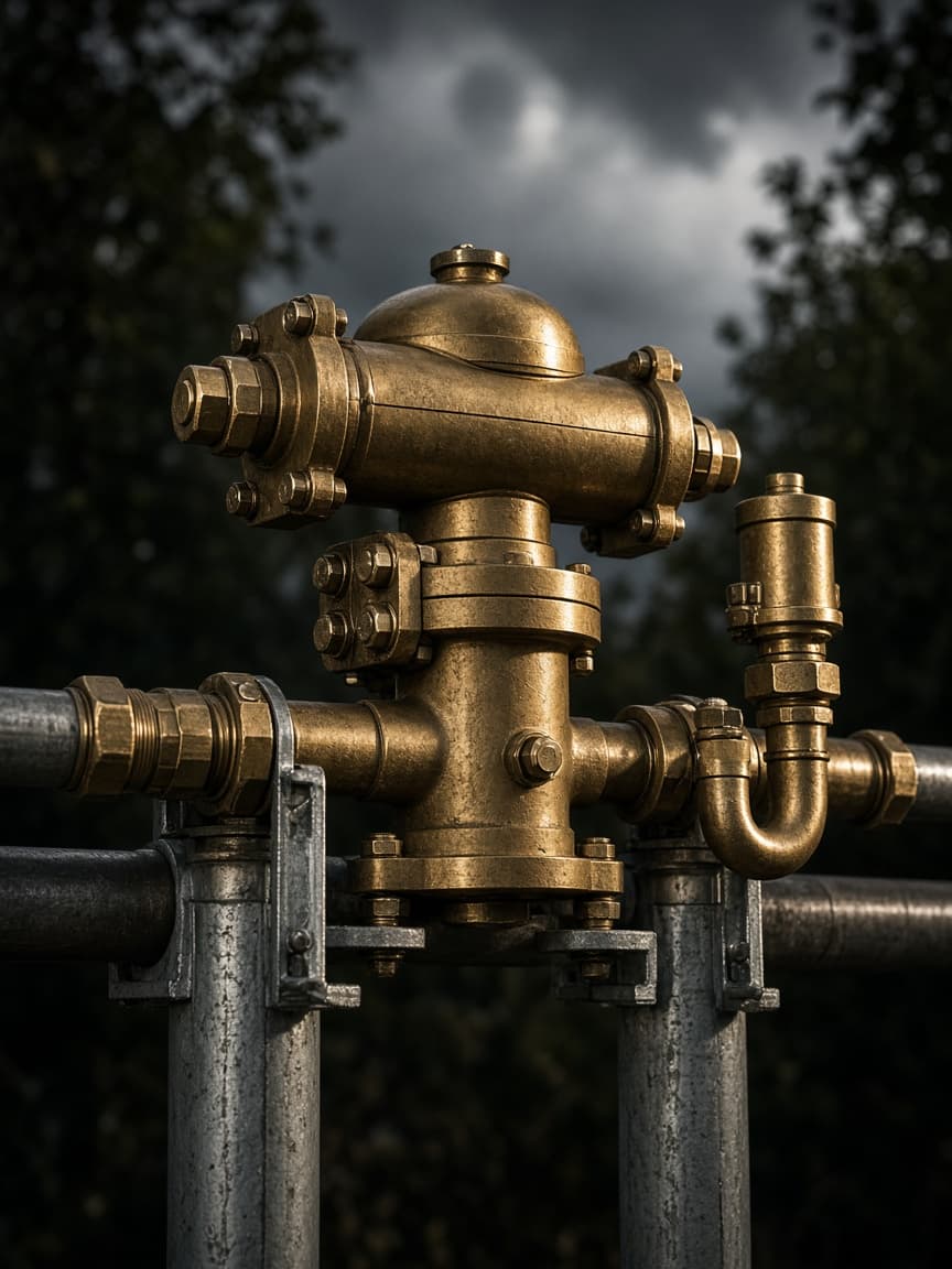 Backflow prevention assembly protecting the water supply