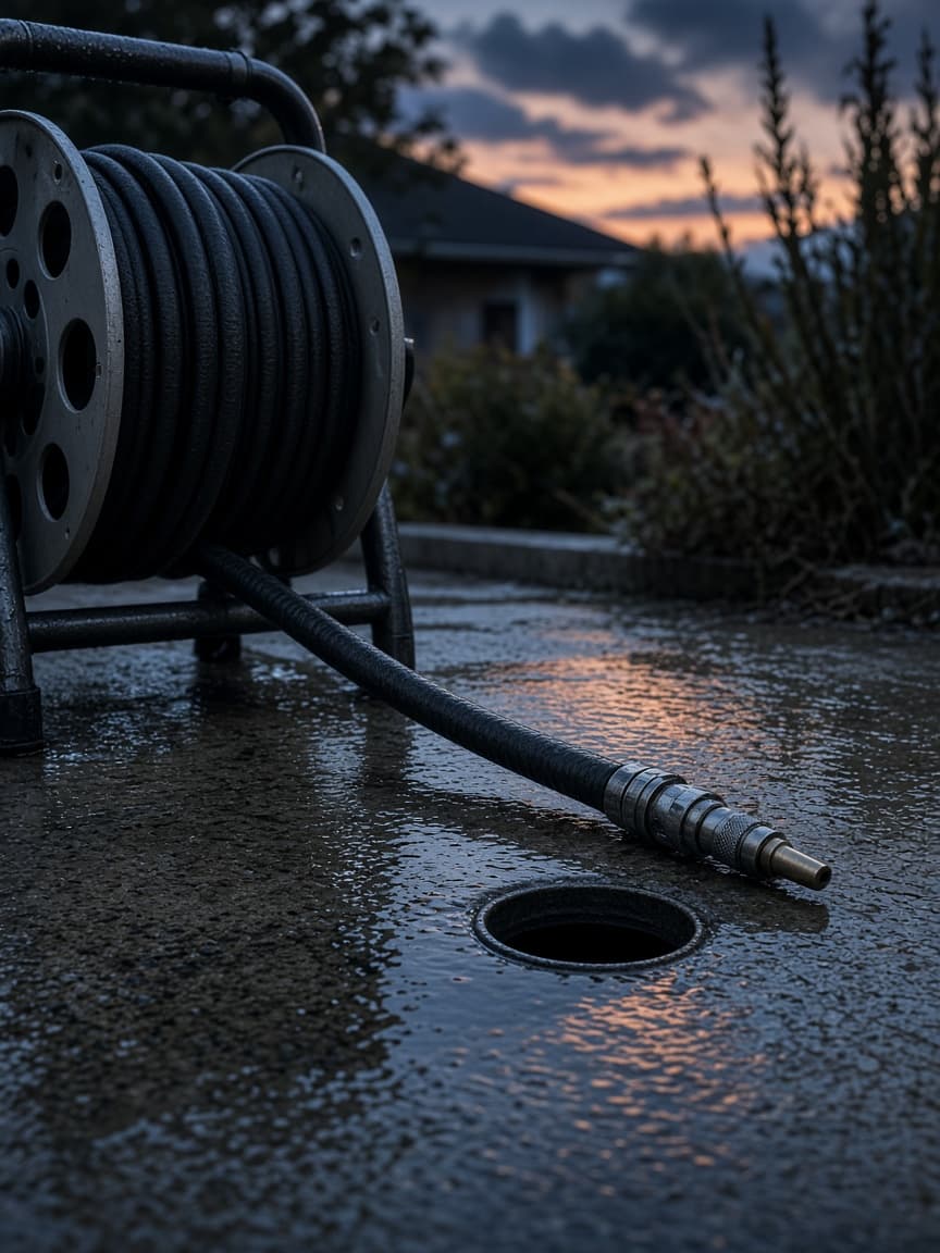 Hydro jetting and drain service related to protecting home plumbing systems