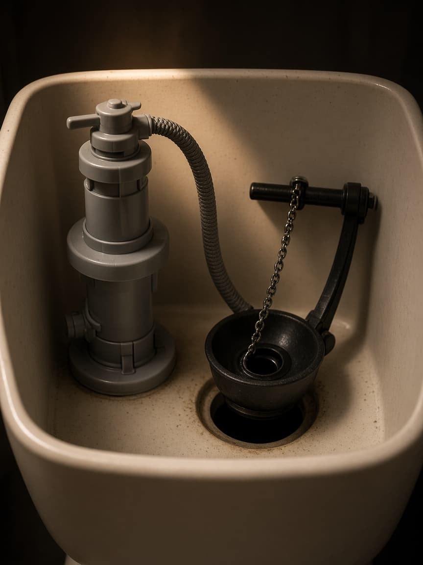 Toilet repair work reflecting whole-home plumbing maintenance needs