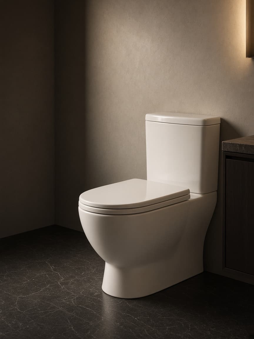 Toilet installation plumbing tied to reliable residential water systems