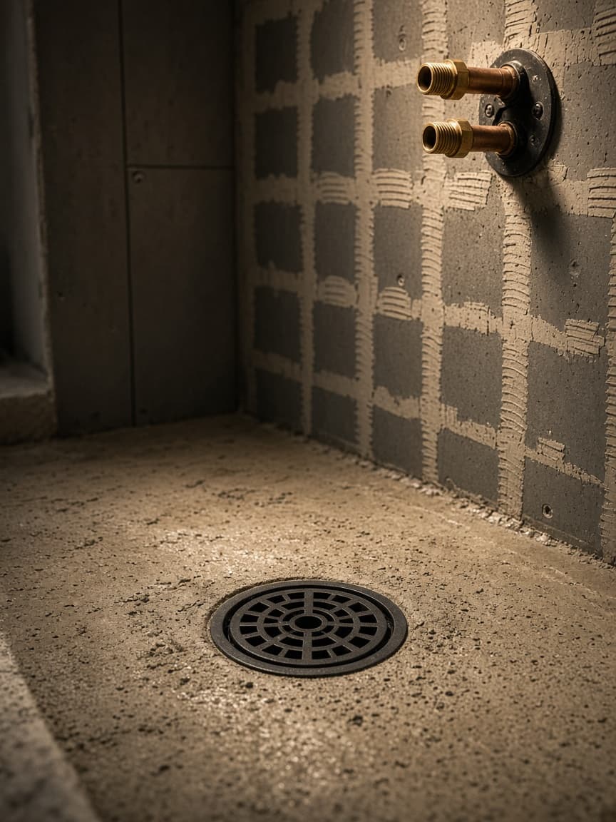 Bathroom remodel plumbing that benefits from leak prevention