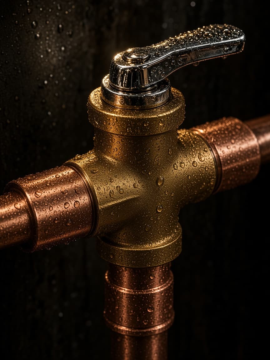 Tempering valve used to stabilize household hot water temperature